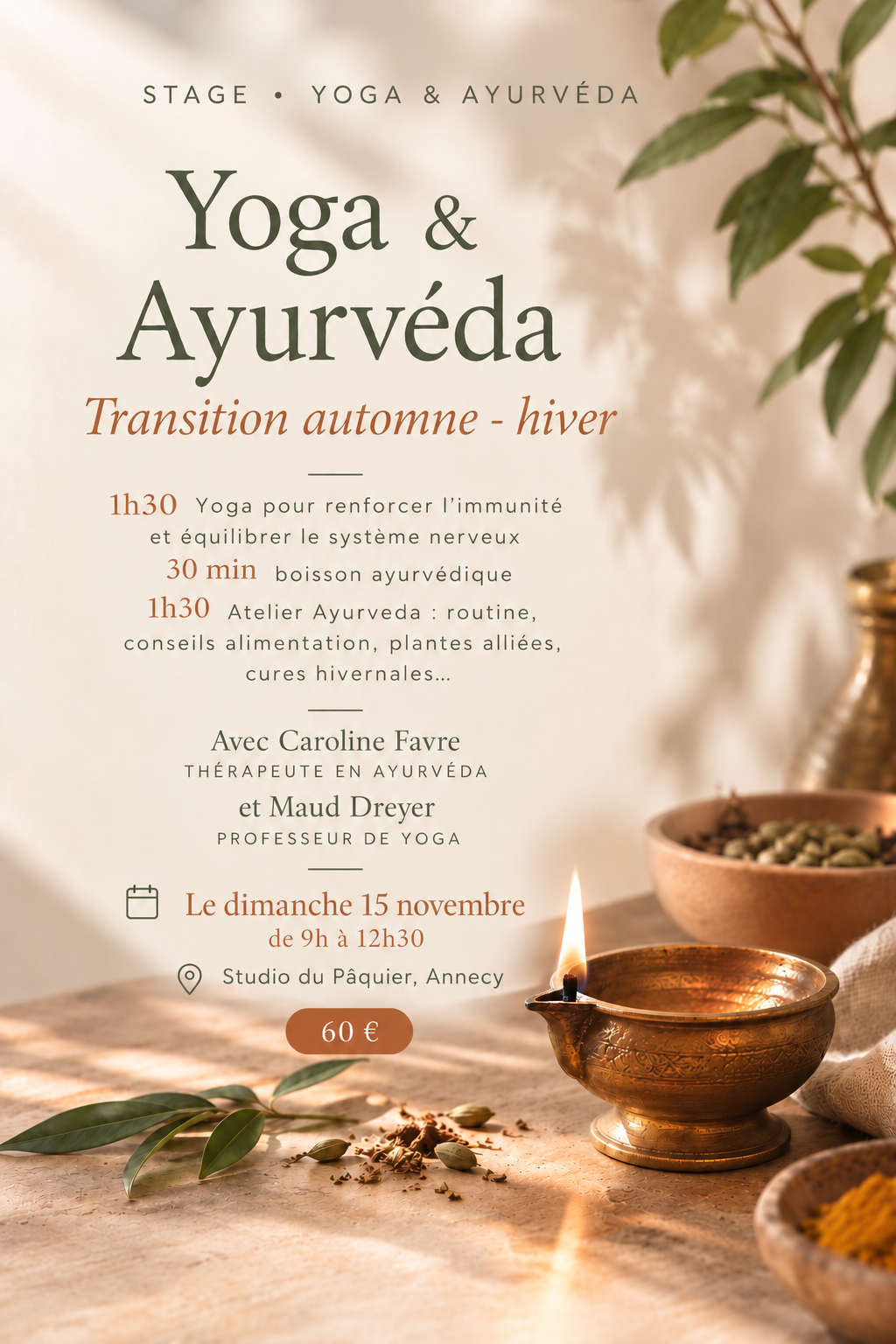 Stage Yoga Ayurvéda - Automne hiver